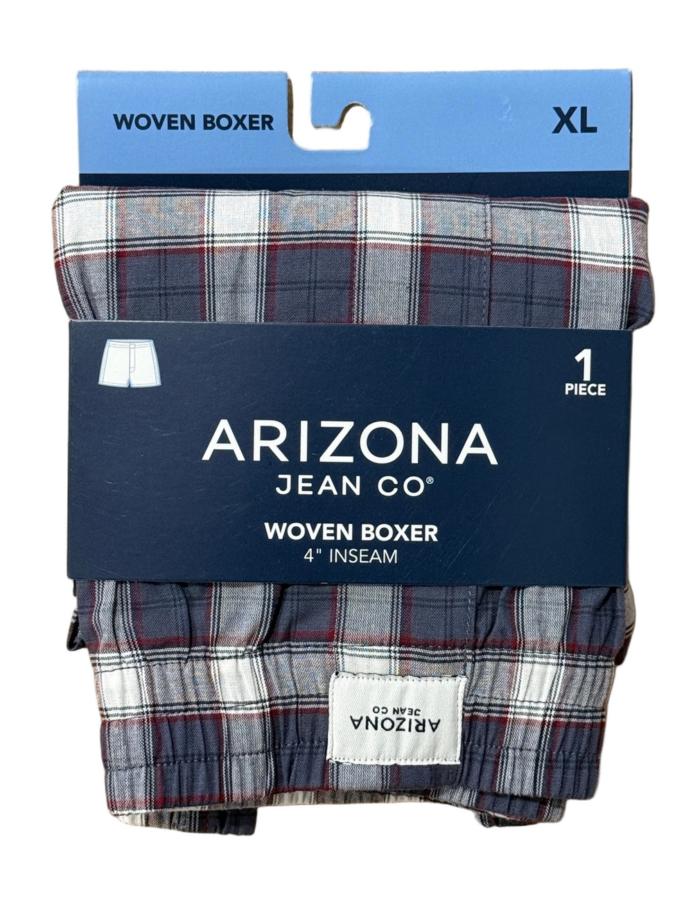 Mens Plaid Boxer Shorts - Size Extra Large XL - Arizona Jean Co - NWT